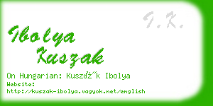 ibolya kuszak business card